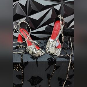 Azaela Wang reptile print Heels